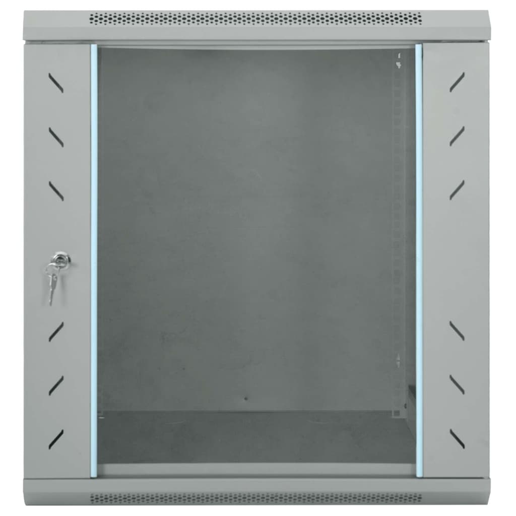 Netzwerkschrank mit Speicher Grau 60 x 60 x 65 cm Stahl