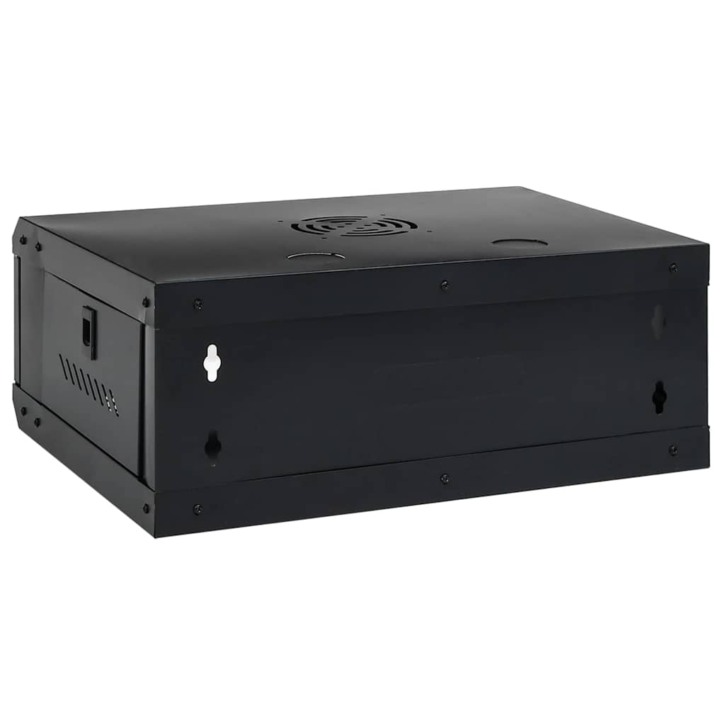 Netzwerkschrank mit Speicher Schwarz 53 x 35 x 21 cm Stahl