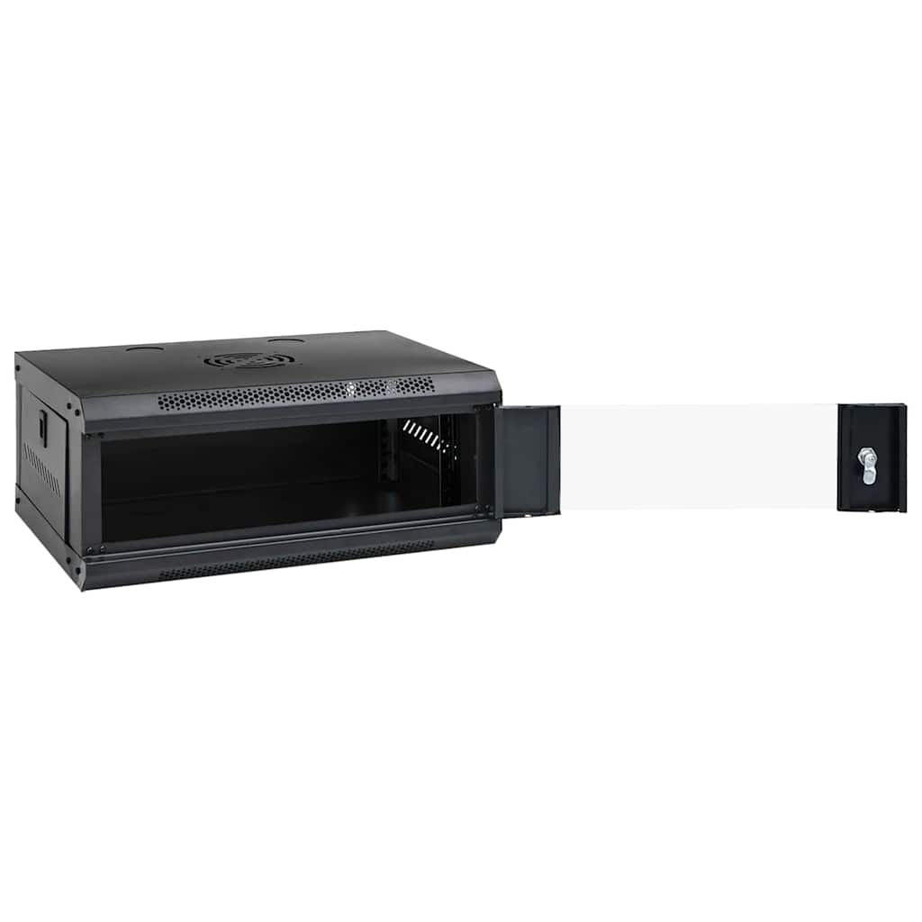 Netzwerkschrank mit Speicher Schwarz 53 x 45 x 21 cm Stahl