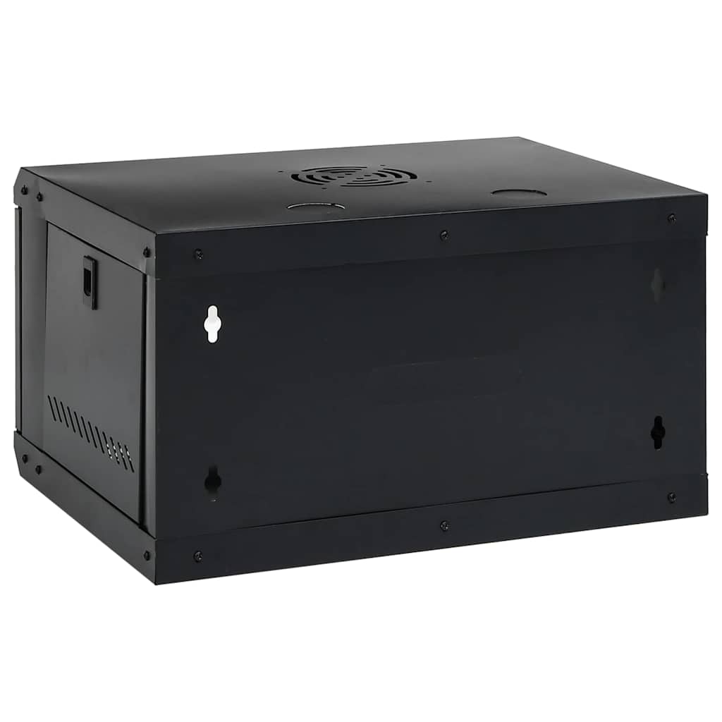 Netzwerkschrank mit Speicher Schwarz 53 x 45 x 30 cm Stahl