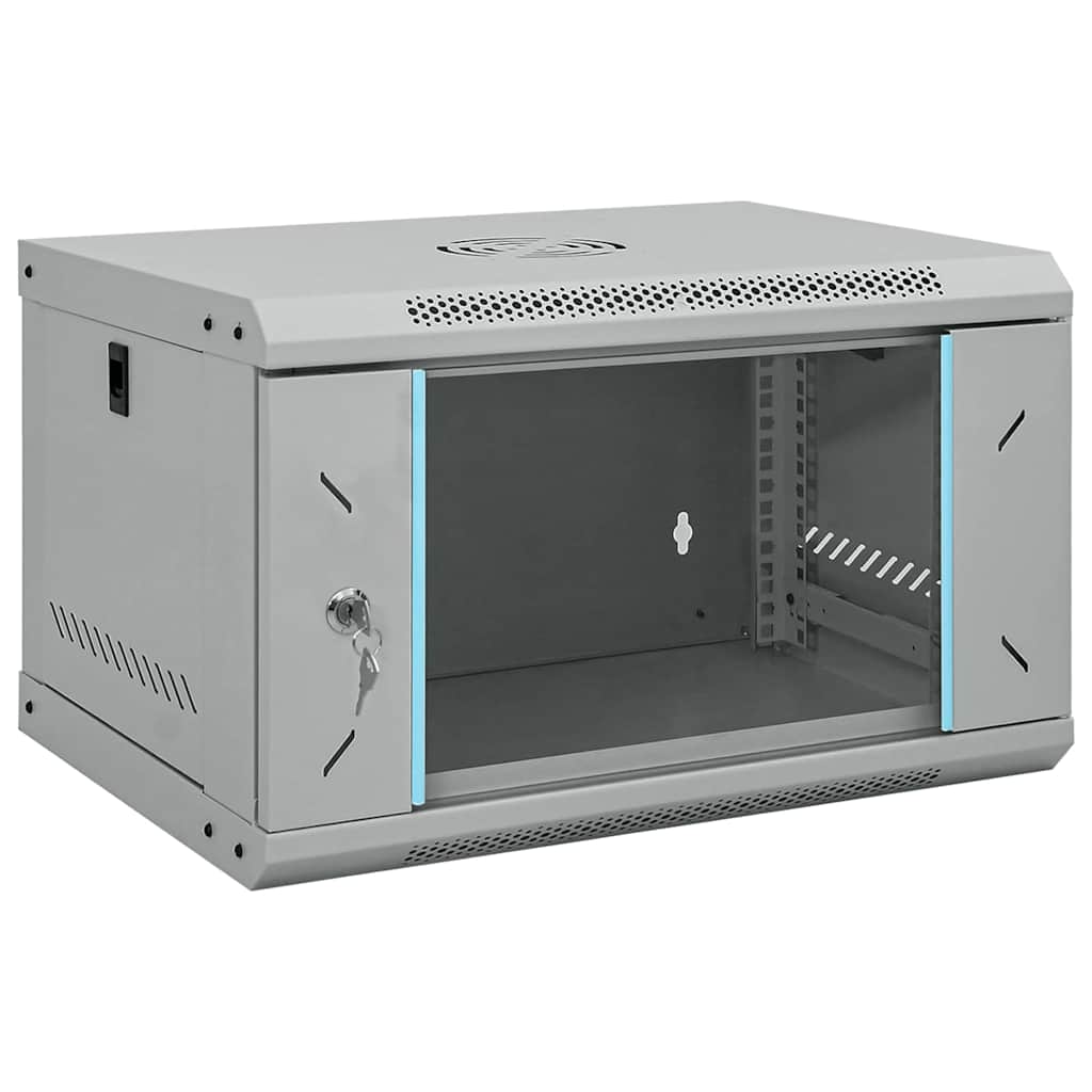 Netzwerkschrank mit Speicher Grau 53 x 45 x 30 cm Stahl