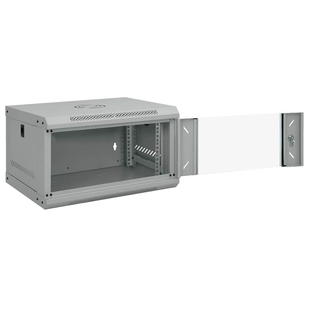Netzwerkschrank mit Speicher Grau 53 x 45 x 30 cm Stahl