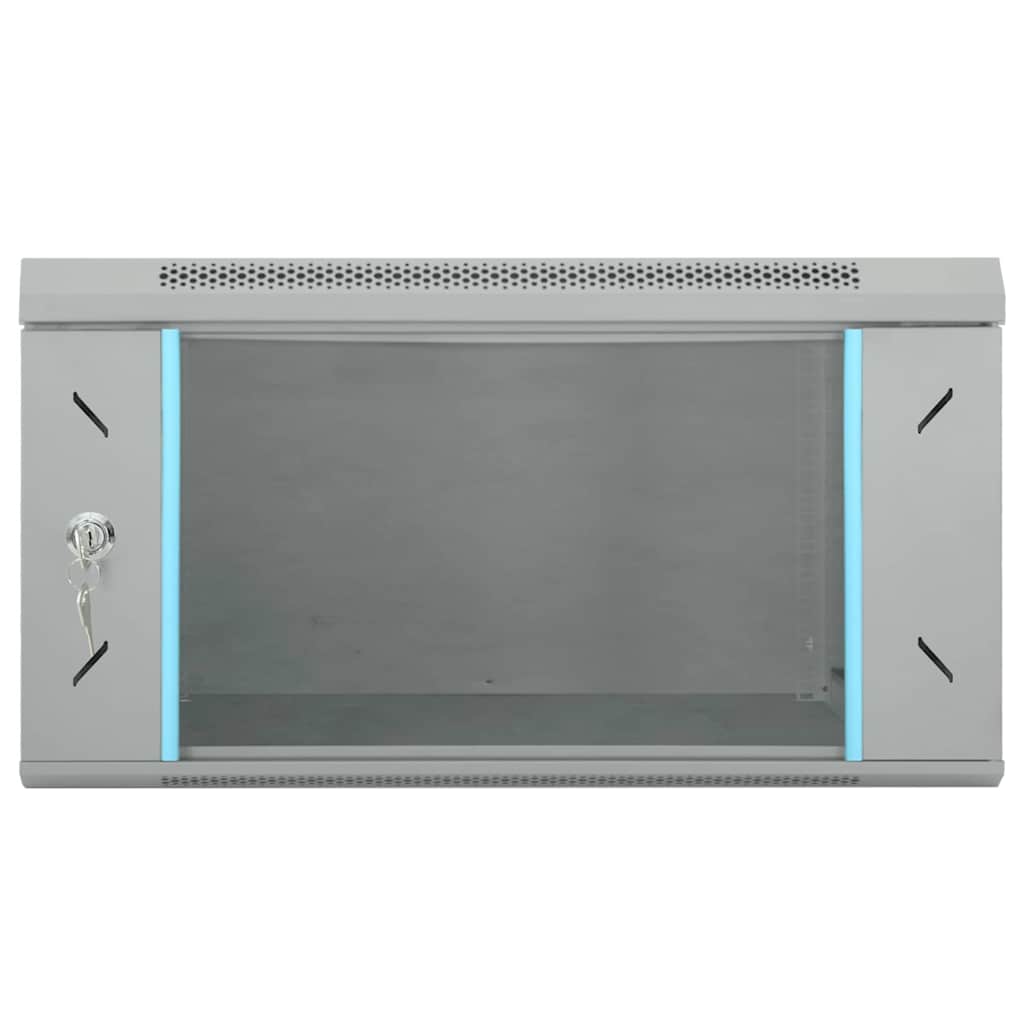 Netzwerkschrank mit Speicher Grau 53 x 60 x 30 cm Stahl