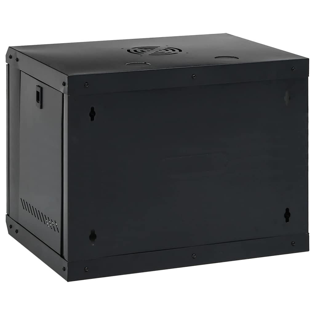Netzwerkschrank mit Speicher Schwarz 53 x 45 x 45 cm Stahl