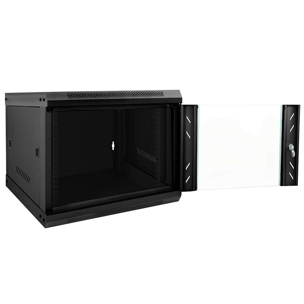 Netzwerkschrank mit Speicher Schwarz 53 x 60 x 45 cm Stahl