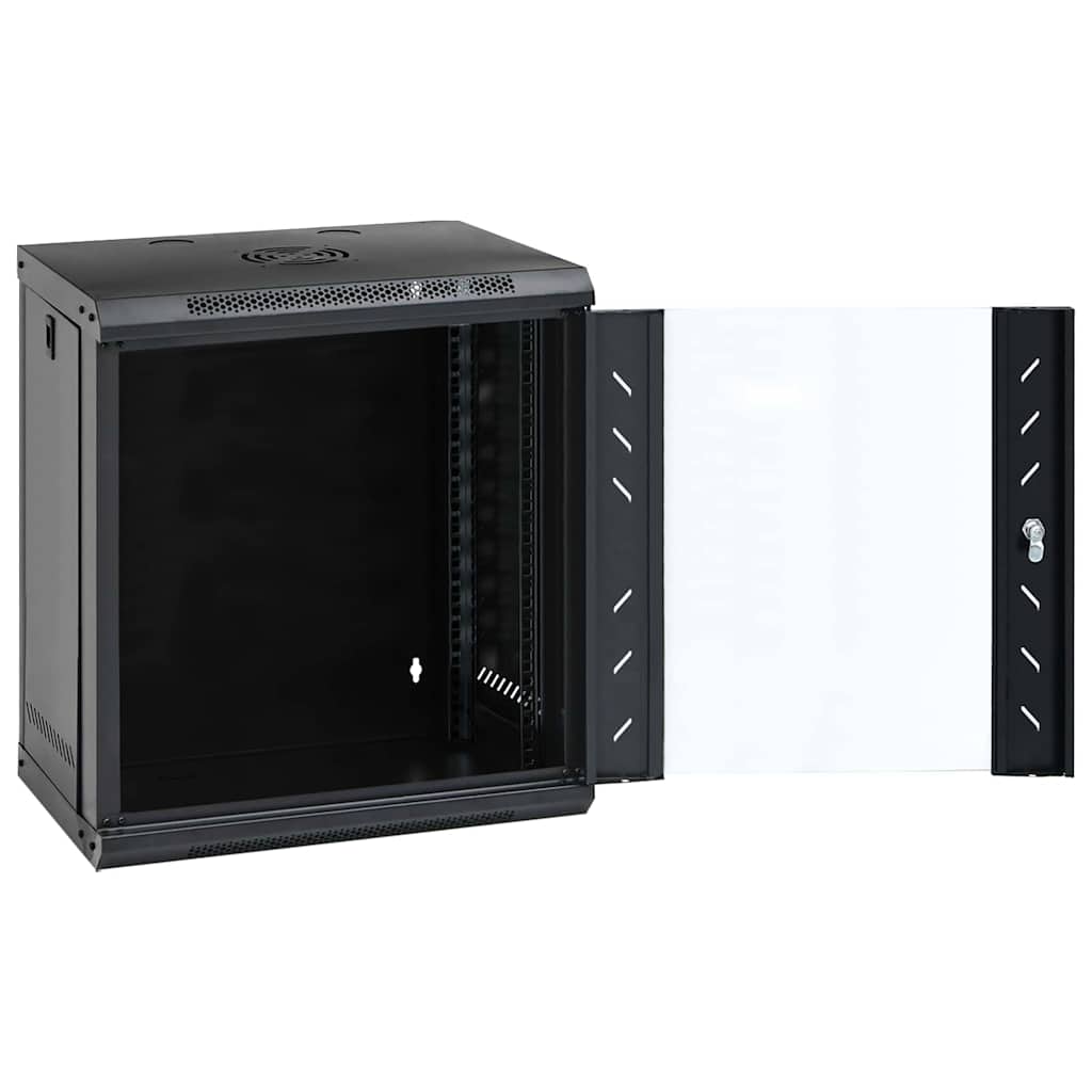 Netzwerkschrank mit Speicher Schwarz 53 x 45 x 60 cm Stahl