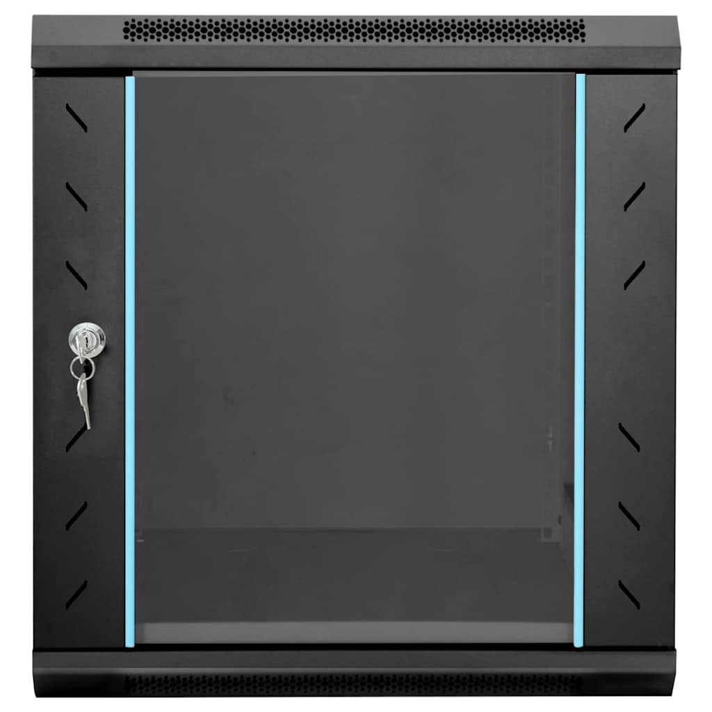 Netzwerkschrank mit Speicher Schwarz 53 x 60 x 60 cm Stahl