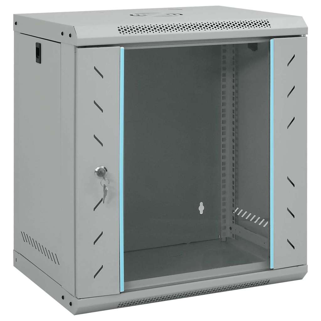 Netzwerkschrank mit Speicher Grau 53 x 45 x 60 cm Stahl