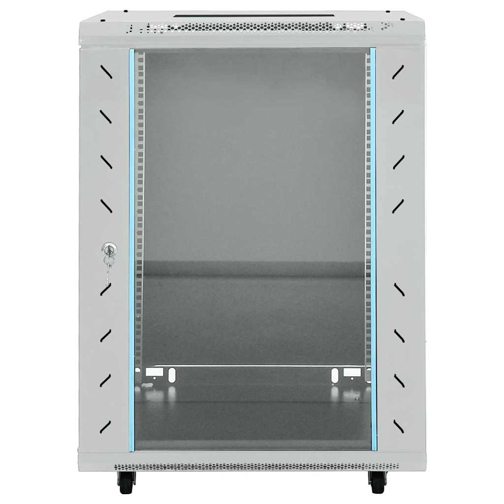 Netzwerkschrank mit Speicher Grau 60 x 60 x 80 cm Stahl