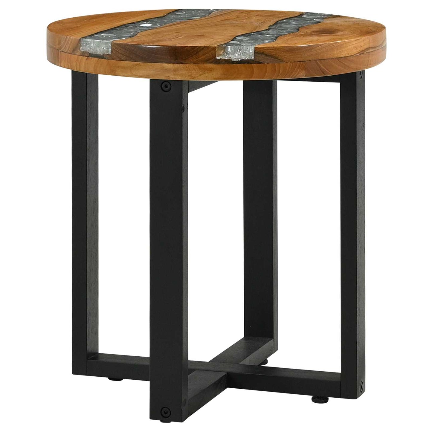 Couchtisch Braun 40 x 40 x 45 cm Massives Teakholz