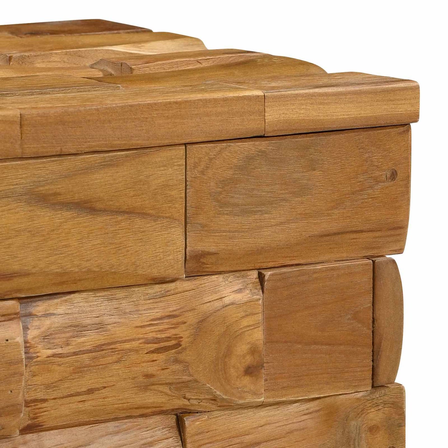 Aufbewahrungshocker Braun 40 x 40 x 45 cm Massives Teakholz