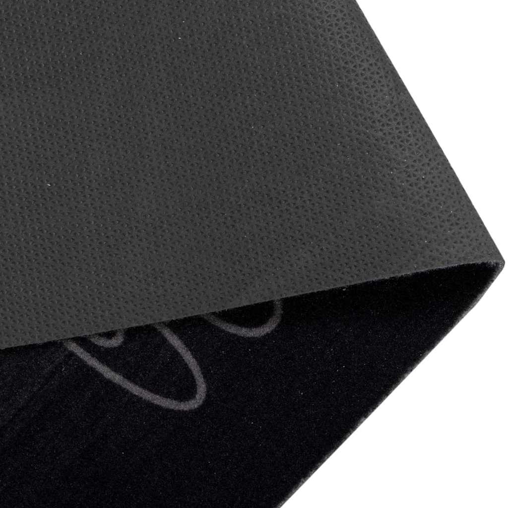 Küchen Teppich Schwarz 180 x 60 cm 100% Polyamid Waschbar