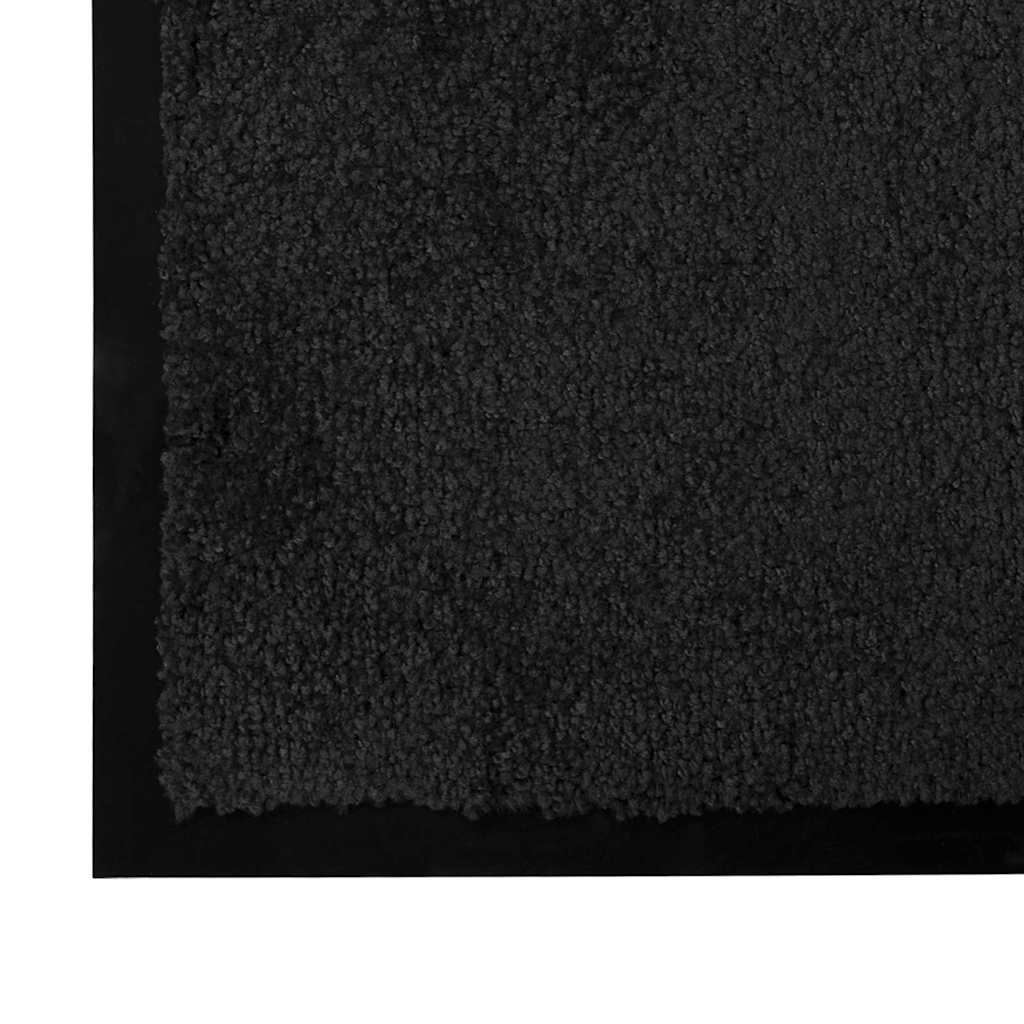 Fußmatte Schwarz 60 x 80 x 1.2 cm Teddystoff