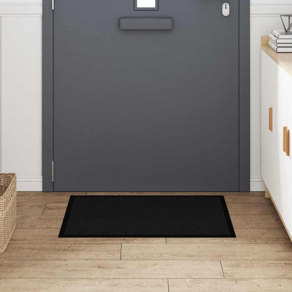 Fußmatte Schwarz 60 x 80 x 1.2 cm Teddystoff