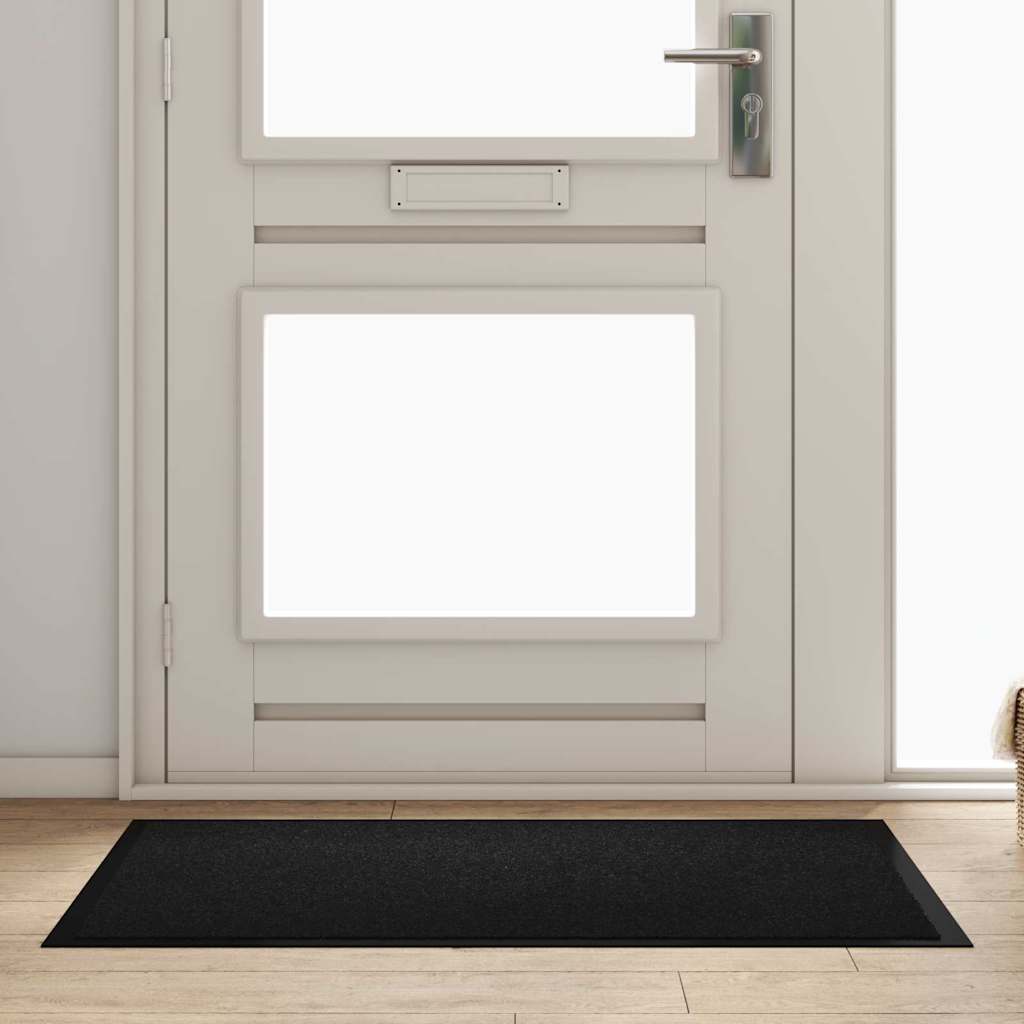 Fußmatte Schwarz 80 x 120 x 1.2 cm Teddystoff