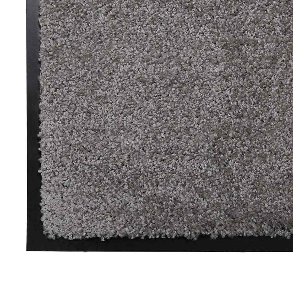 Fußmatte Hellgrau 60 x 80 x 1.2 cm Teddystoff
