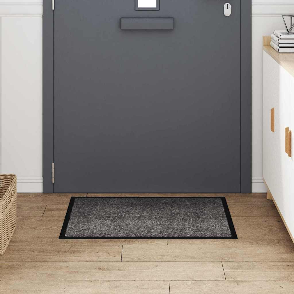 Fußmatte Hellgrau 60 x 80 x 1.2 cm Teddystoff