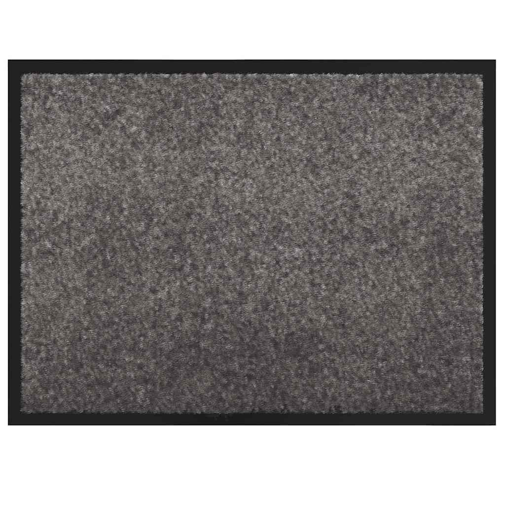 Fußmatte Hellgrau 60 x 80 x 1.2 cm Teddystoff