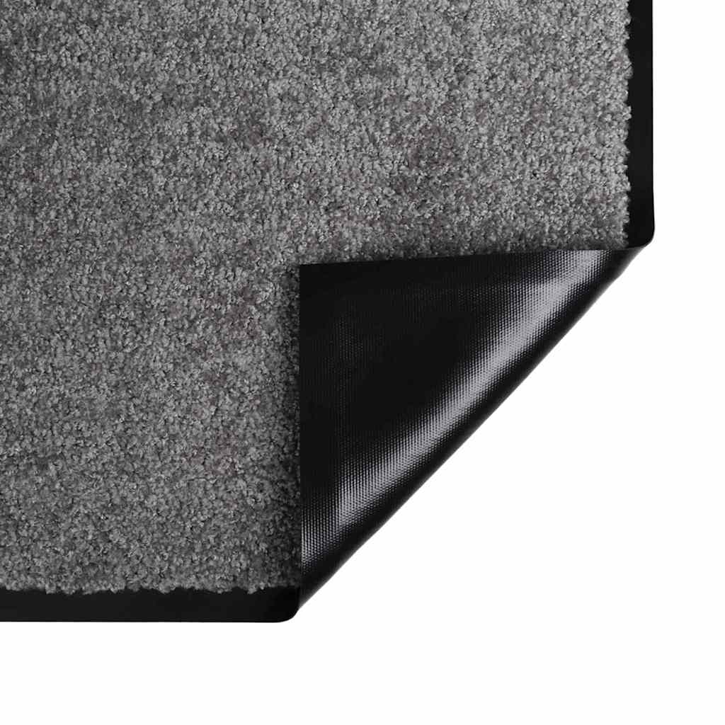 Fußmatte Hellgrau 80 x 120 x 1.2 cm Teddystoff
