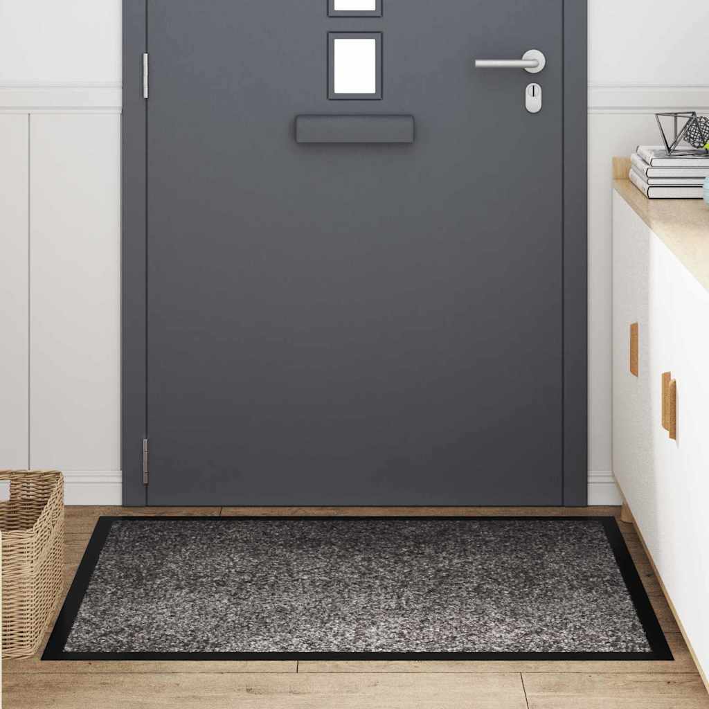 Fußmatte Hellgrau 80 x 120 x 1.2 cm Teddystoff