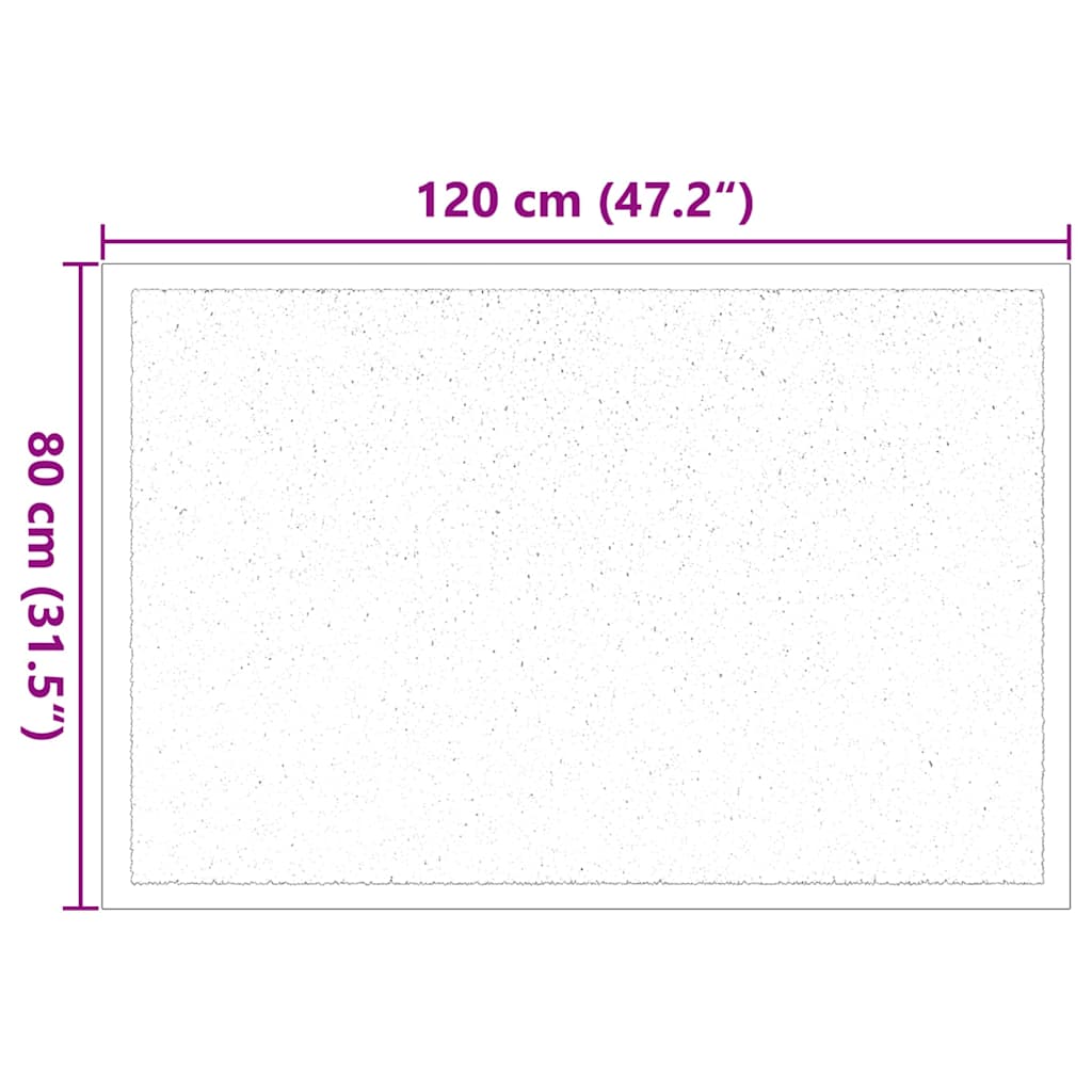 Fußmatte Hellgrau 80 x 120 x 1.2 cm Teddystoff