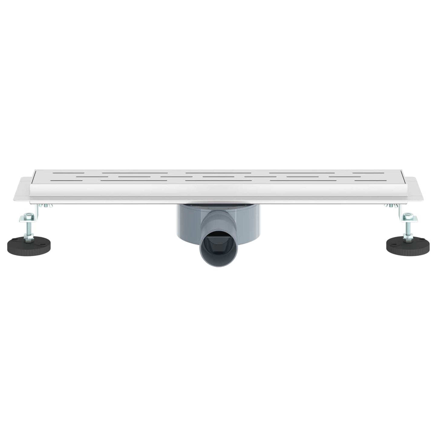 Duschabfluss im Liniendesign mit 360° Siphon Silber 50 cm