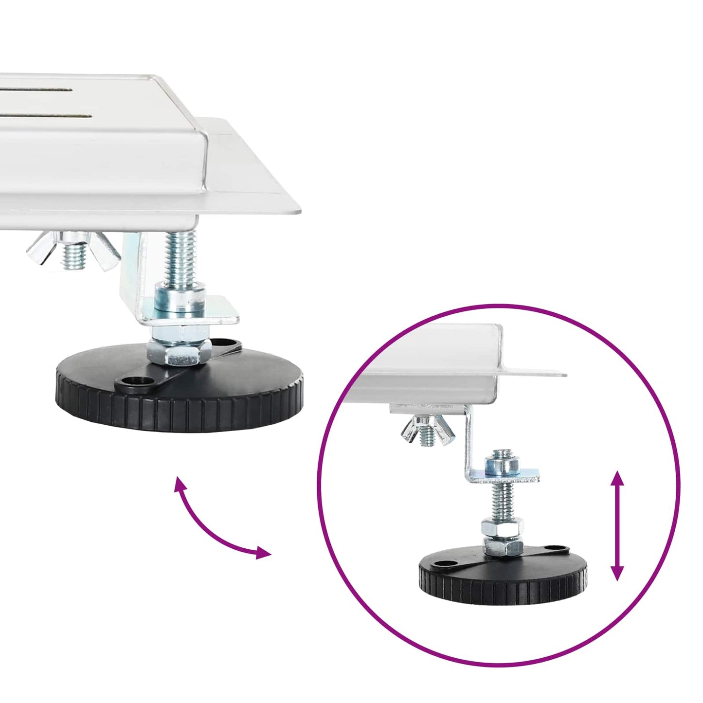 Duschabfluss im Liniendesign mit 360° Siphon Silber 50 cm