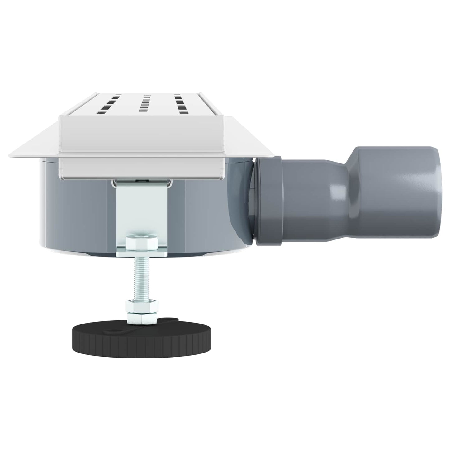 Duschabfluss im Liniendesign mit 360° Siphon Silber 50 cm