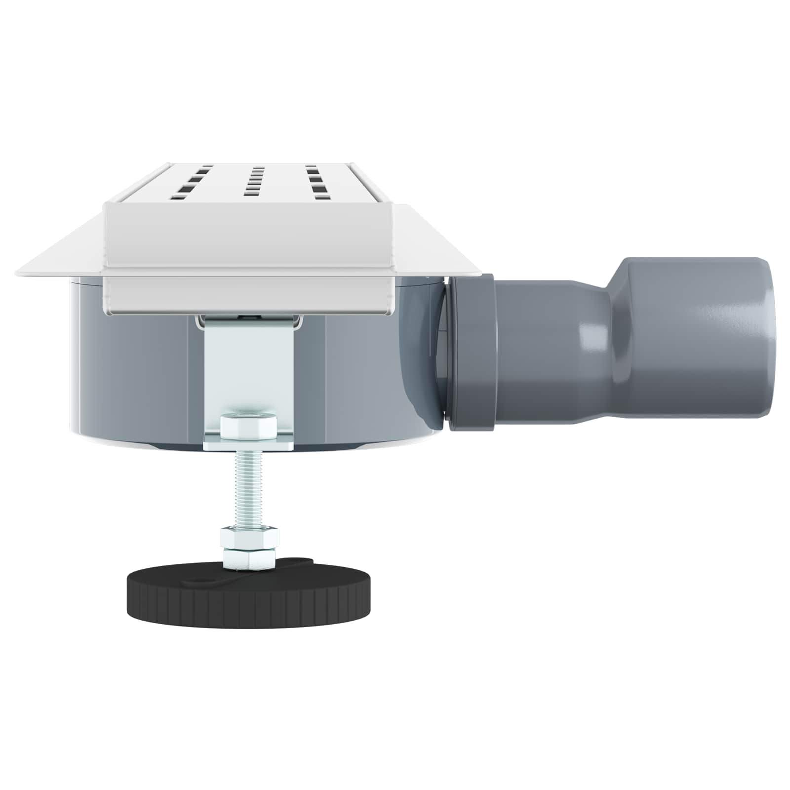 Duschabfluss im Liniendesign mit 360° Siphon Silber 50 cm