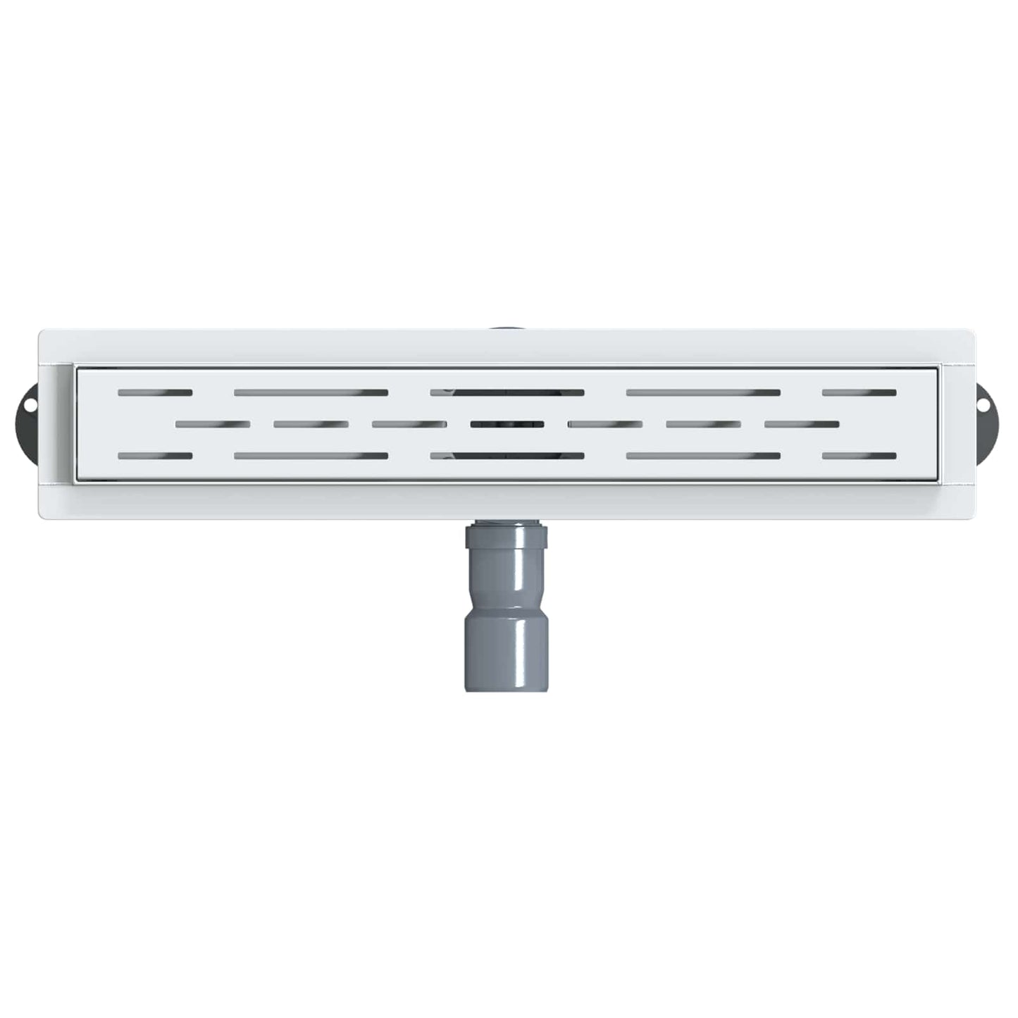 Duschabfluss im Liniendesign mit 360° Siphon Silber 50 cm