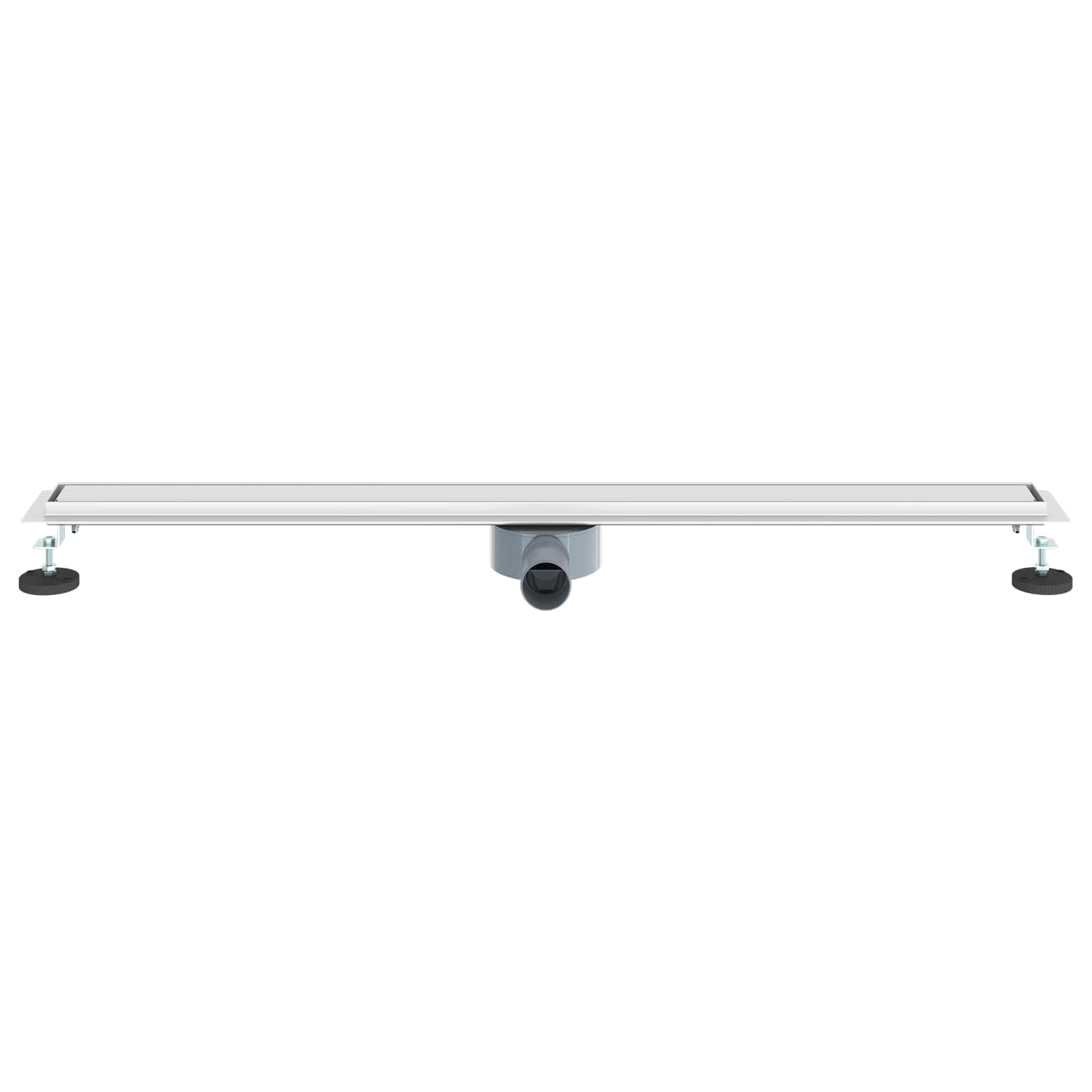 Duschablauf 2-in-1 mit 360° Siphon Silber 100 cm Edelstahl 304