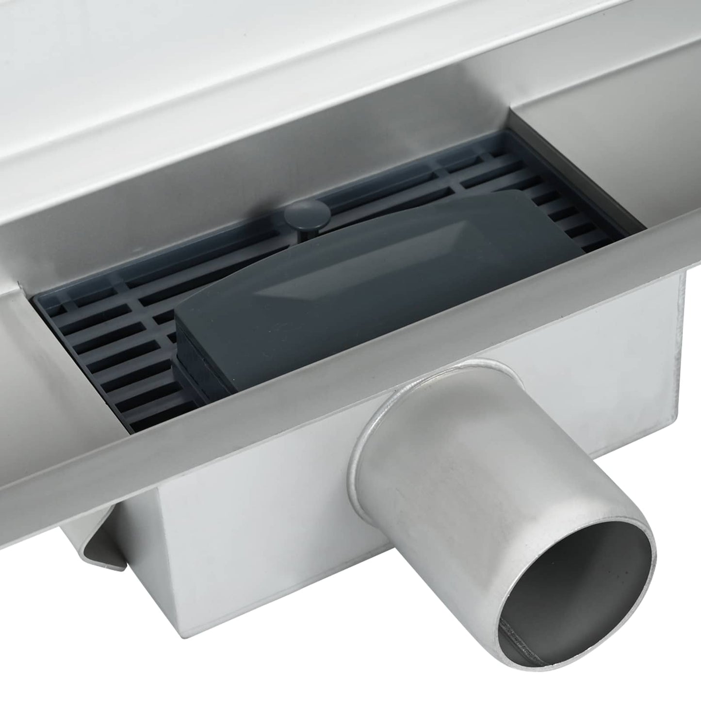 Wandmontierter Duschablauf Silber 70 cm Edelstahl 304