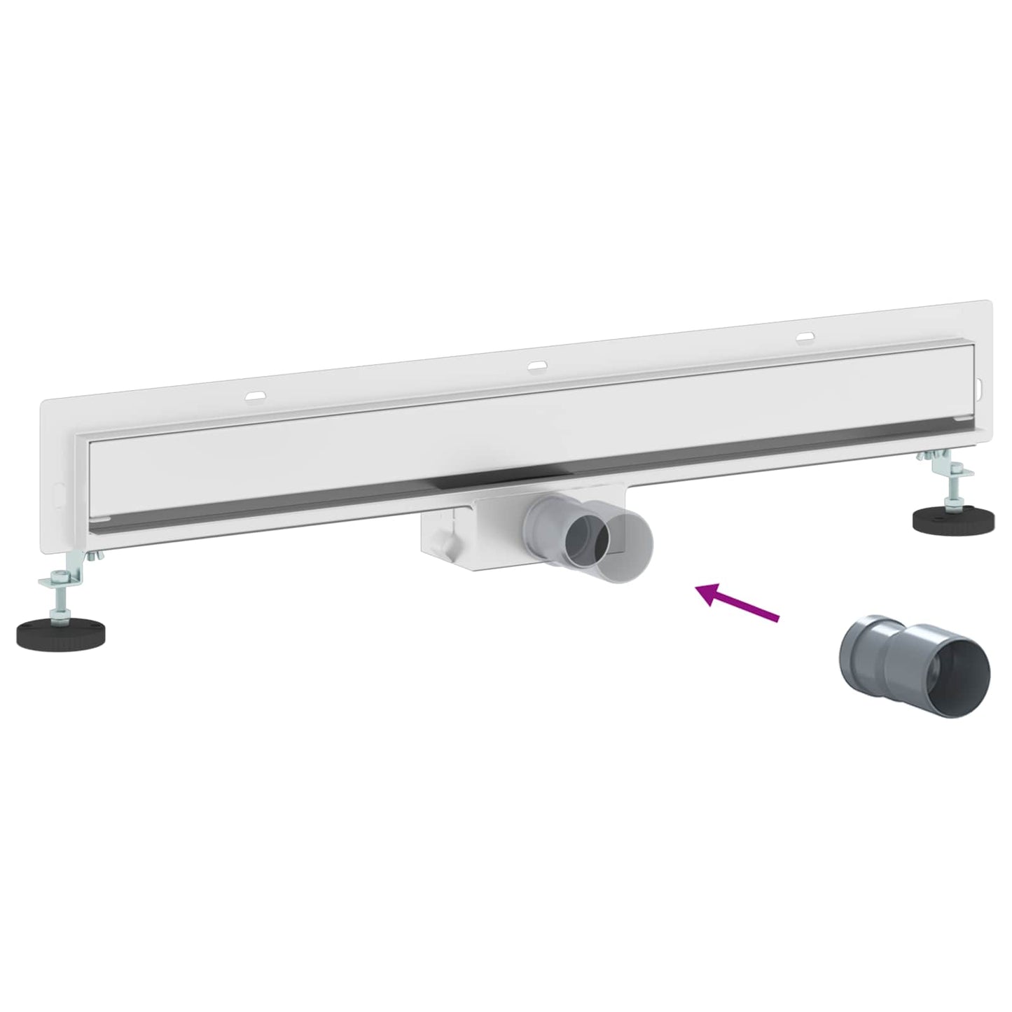 Wandmontierter Duschablauf Silber 70 cm Edelstahl 304