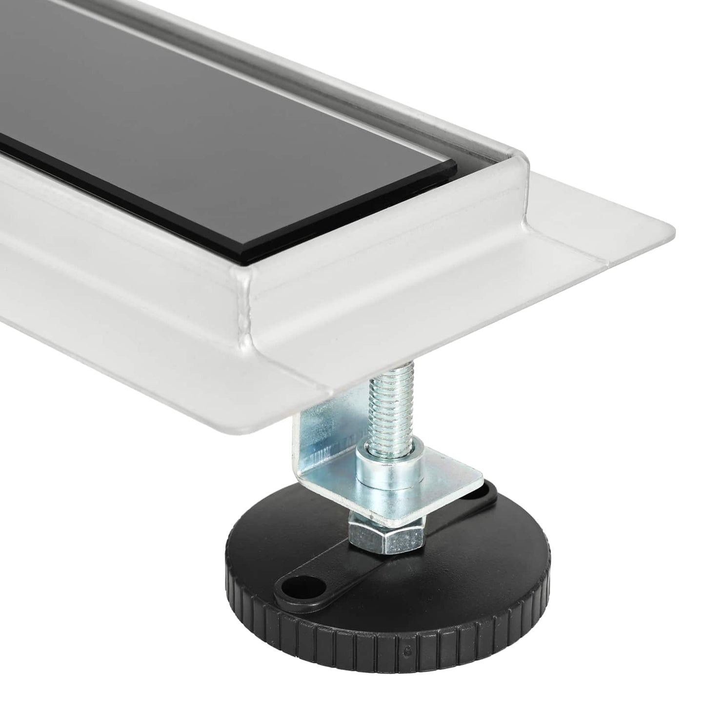 Duschabfluss mit Glashülle und 360° Siphon Schwarz 60 cm