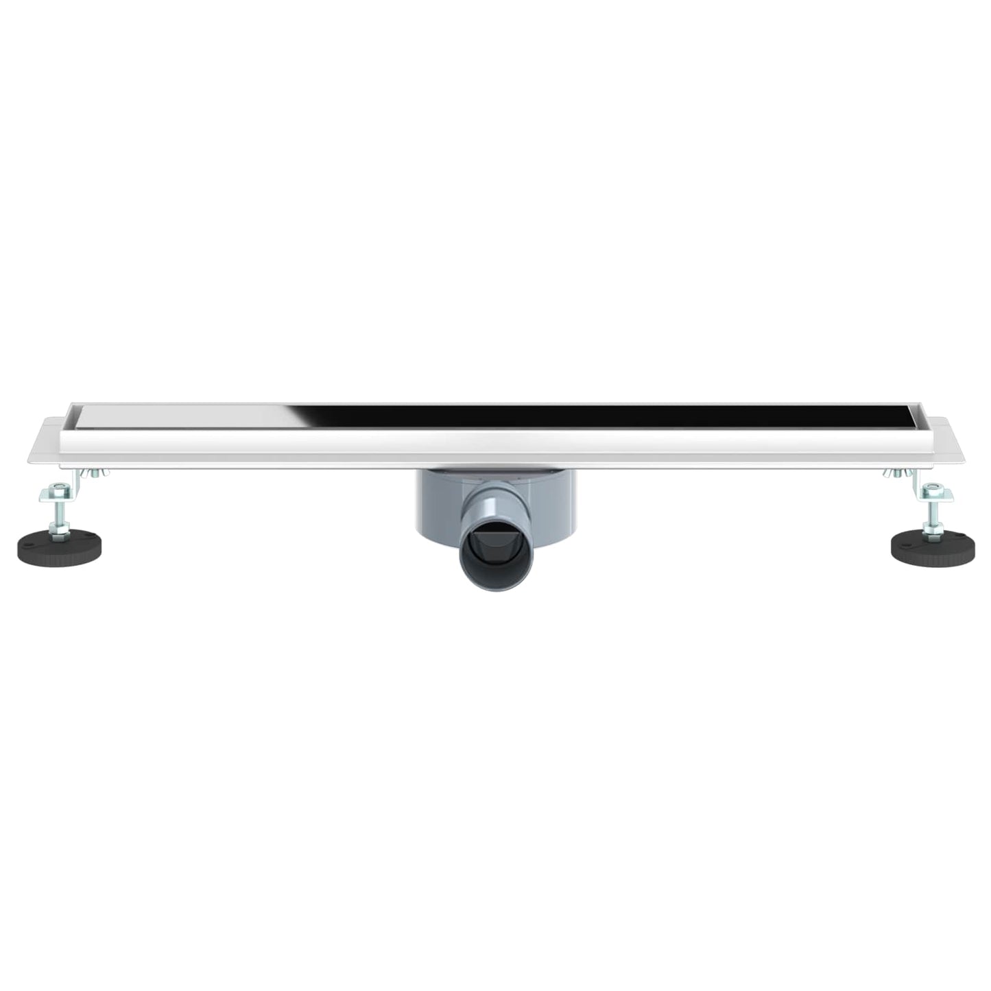 Duschabfluss mit Glashülle und 360° Siphon Schwarz 60 cm