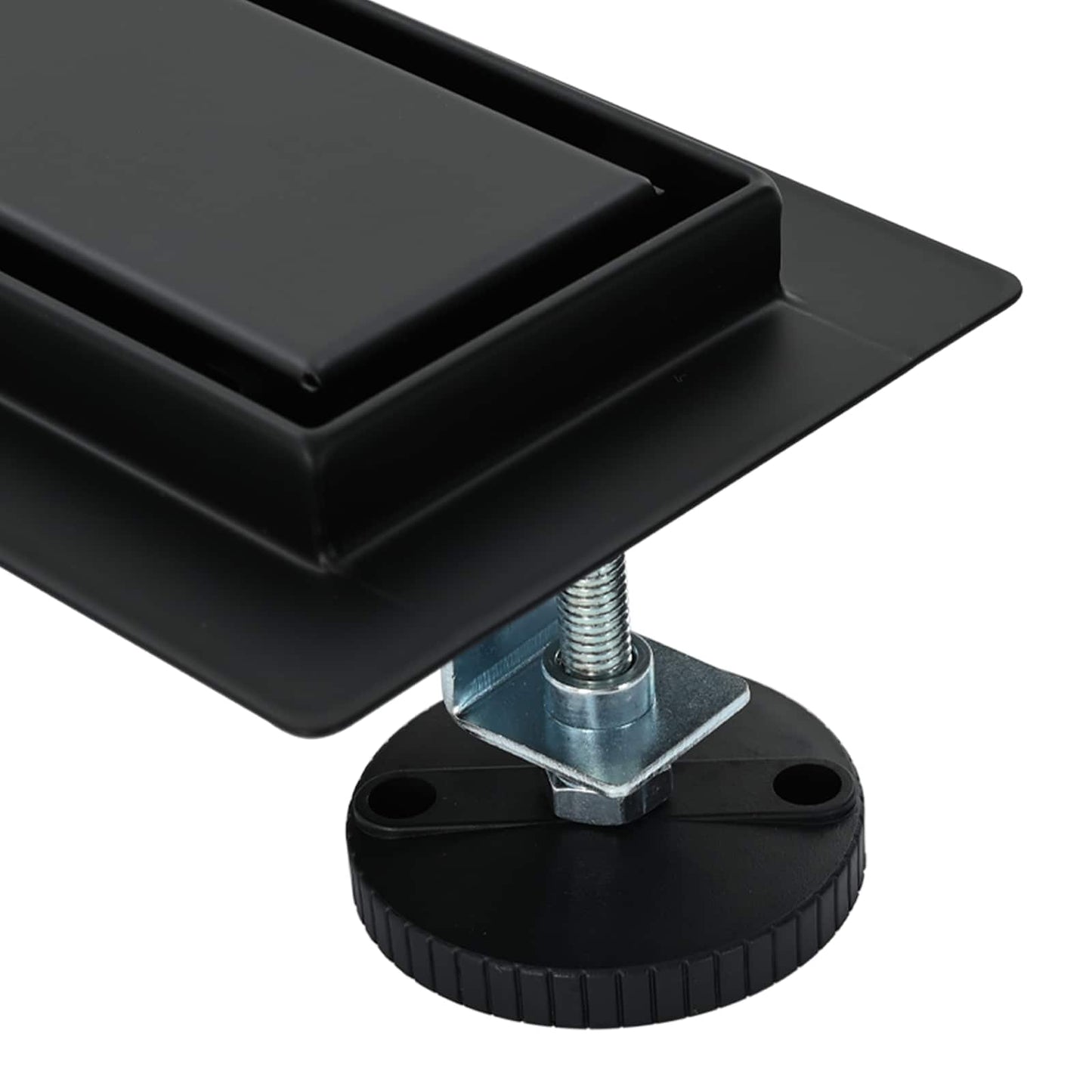 Duschablauf 2-in-1 mit 360° Siphon Schwarz 60 cm Edelstahl 304