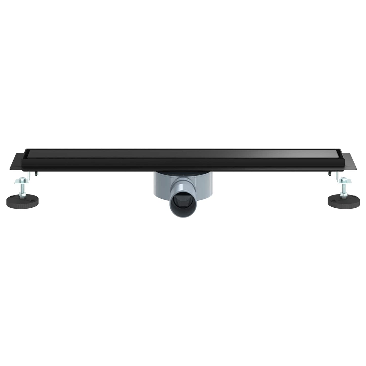 Duschablauf 2-in-1 mit 360° Siphon Schwarz 60 cm Edelstahl 304