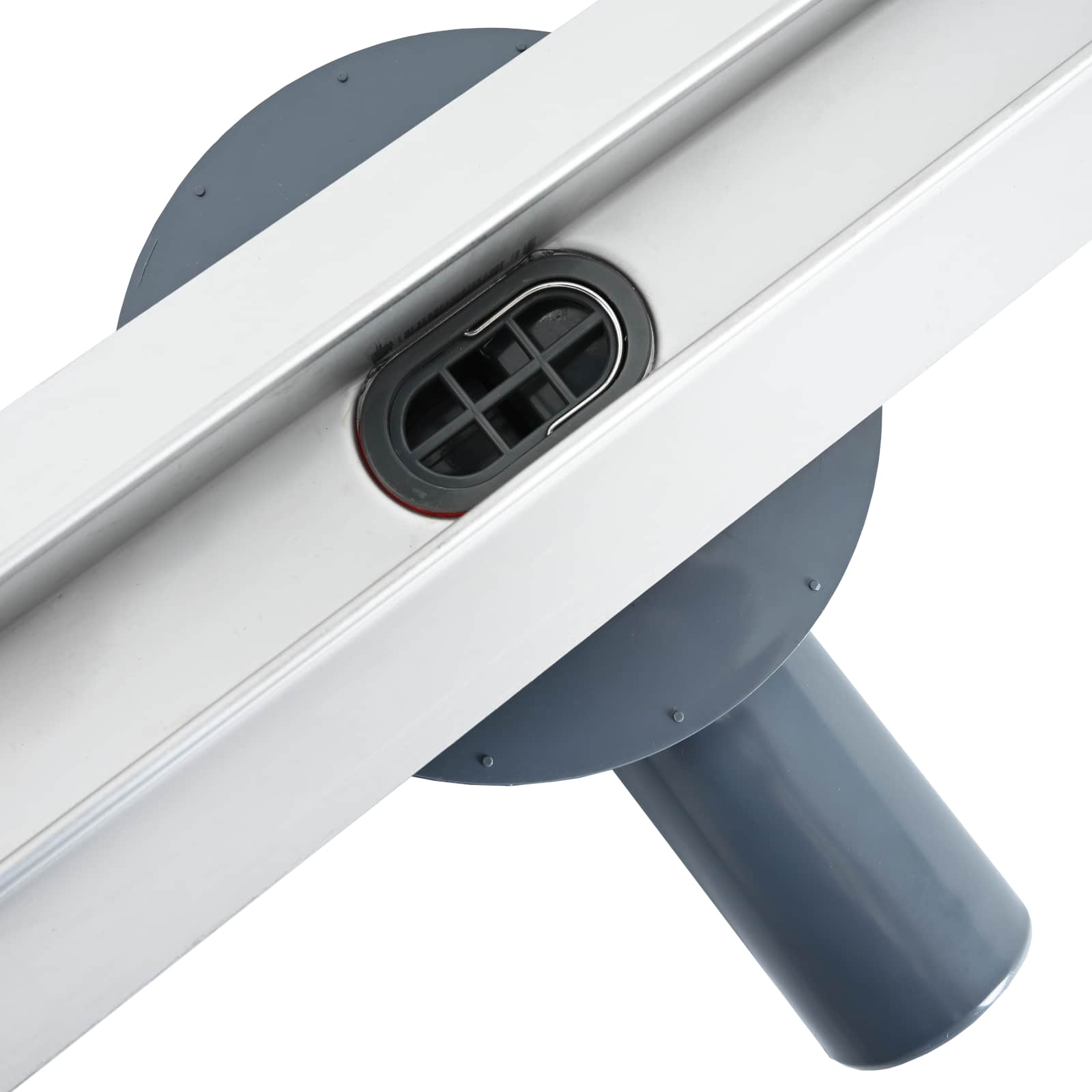 360° Duschablauf mit slim Modell Silber 100 cm Edelstahl 304
