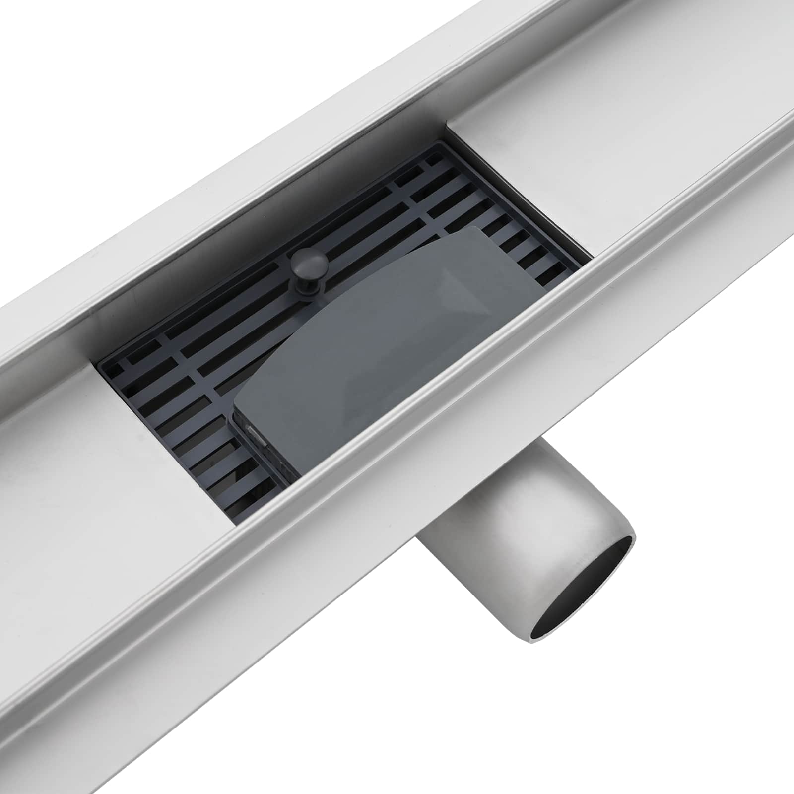 Duschabfluss mit Liniendesign Silber 70 cm Edelstahl 304