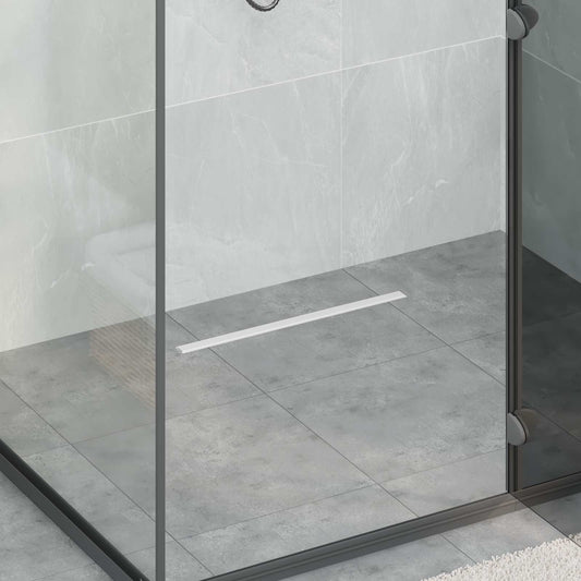 360° Duschablauf mit slim Modell Silber 50 cm Edelstahl 304