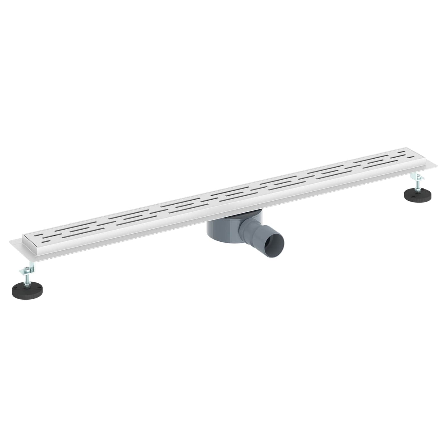 Duschabfluss im Liniendesign mit 360° Siphon Silber 90 cm