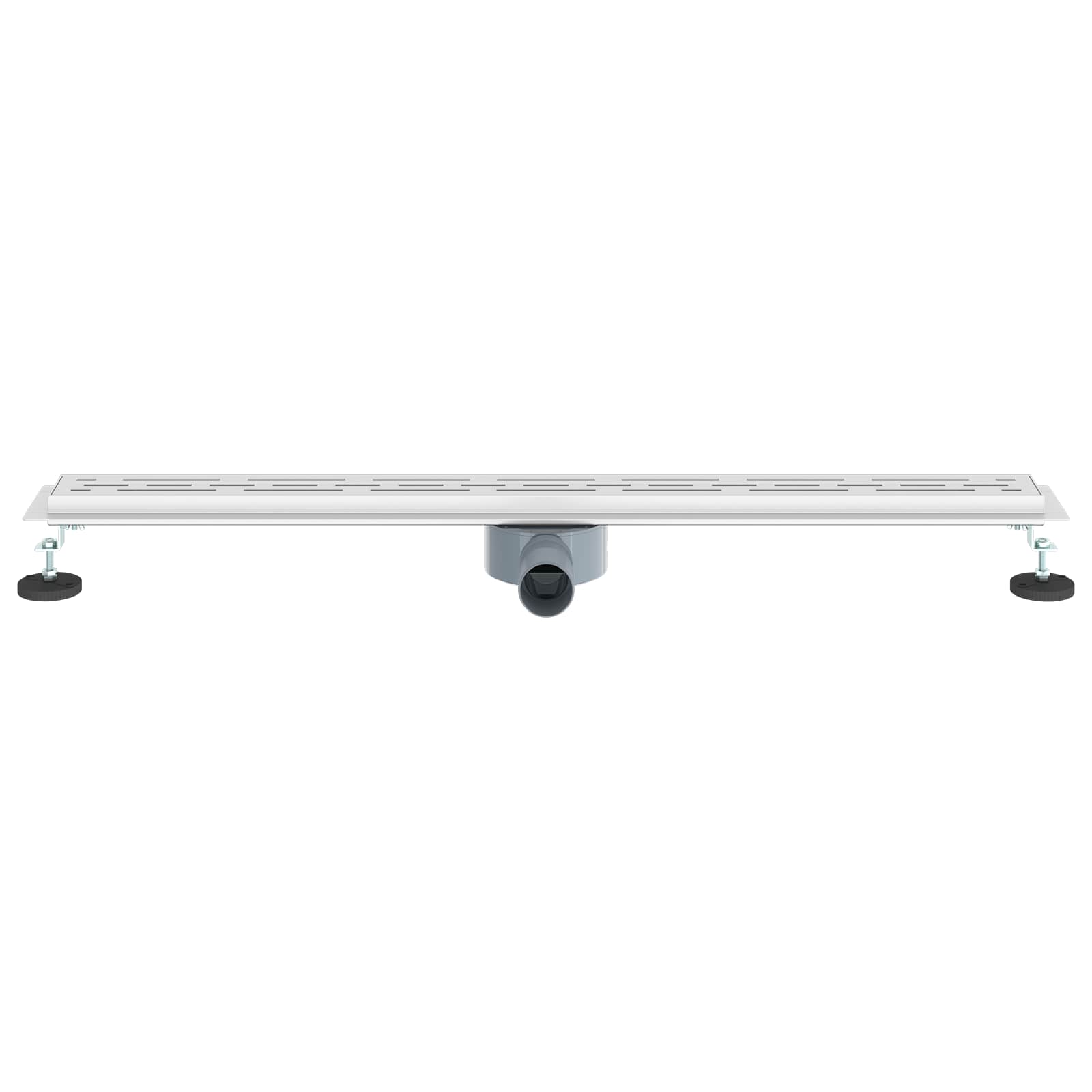 Duschabfluss im Liniendesign mit 360° Siphon Silber 90 cm