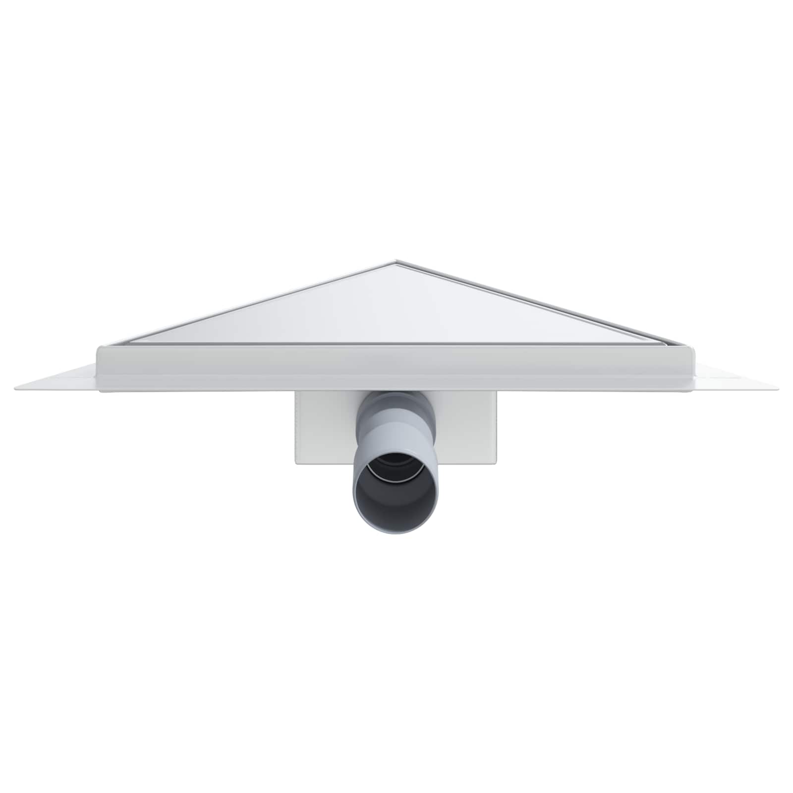 2 in 1 Dreiecks-Duschabfluss Silber 32 x 32 x 7,5 cm