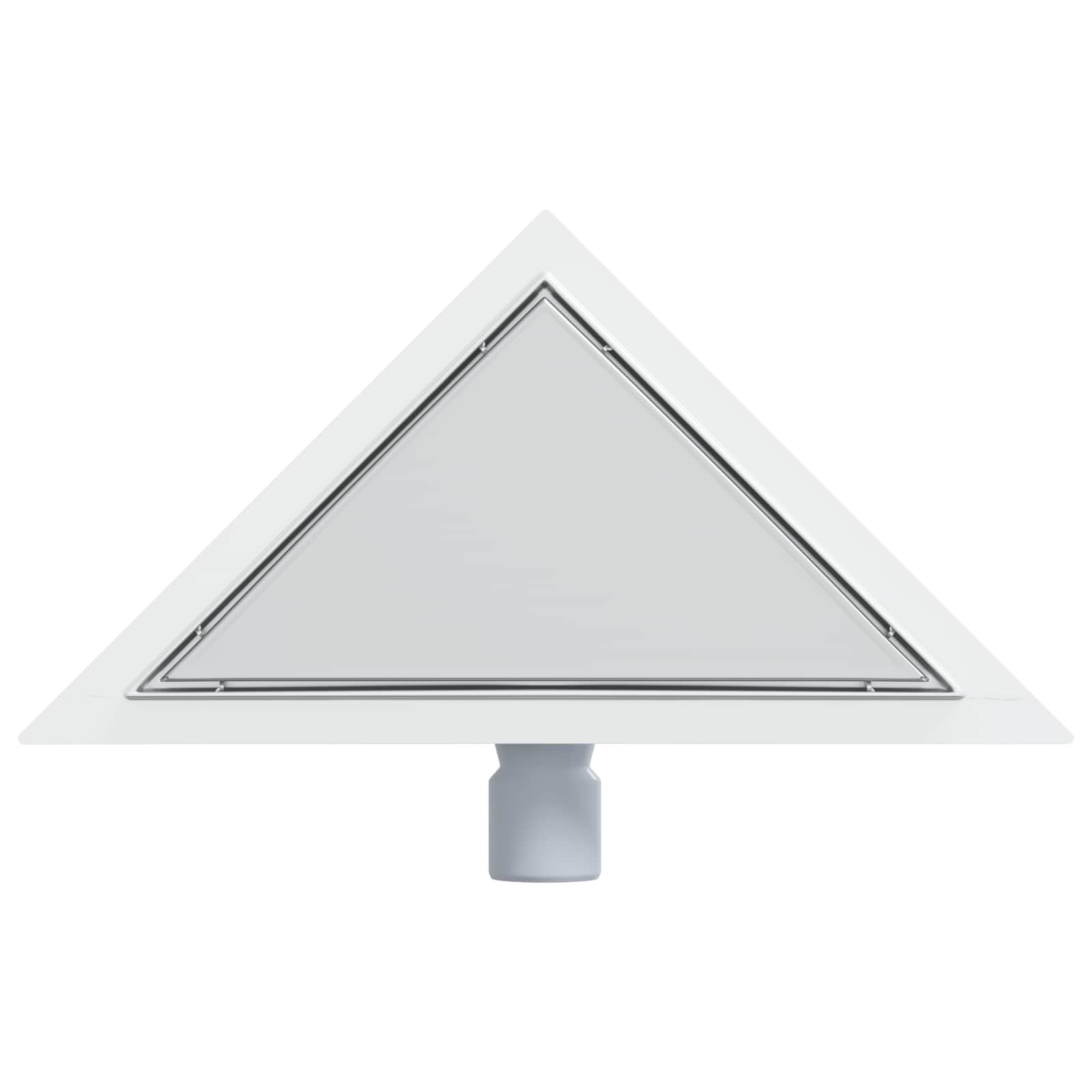 2 in 1 Dreiecks-Duschabfluss Silber 32 x 32 x 7,5 cm