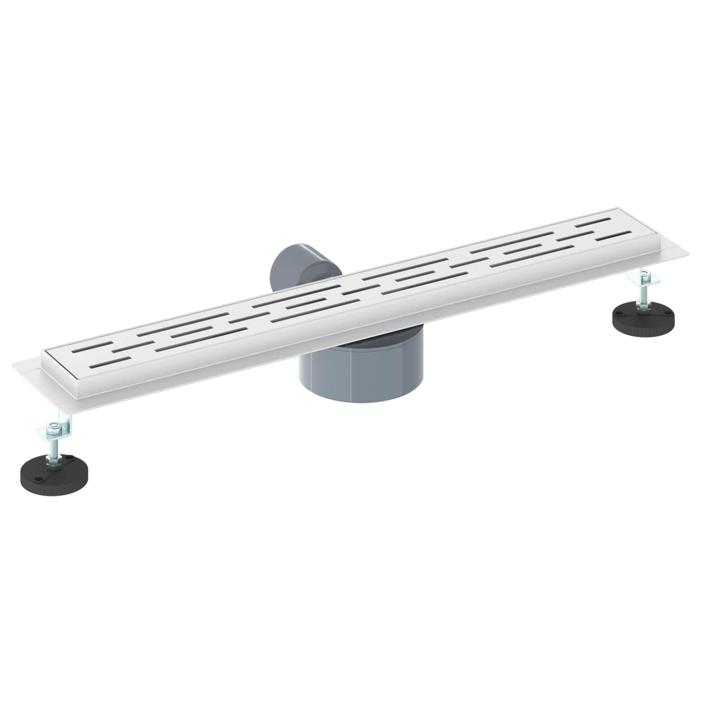 Duschabfluss im Liniendesign mit 360° Siphon Silber 60 cm