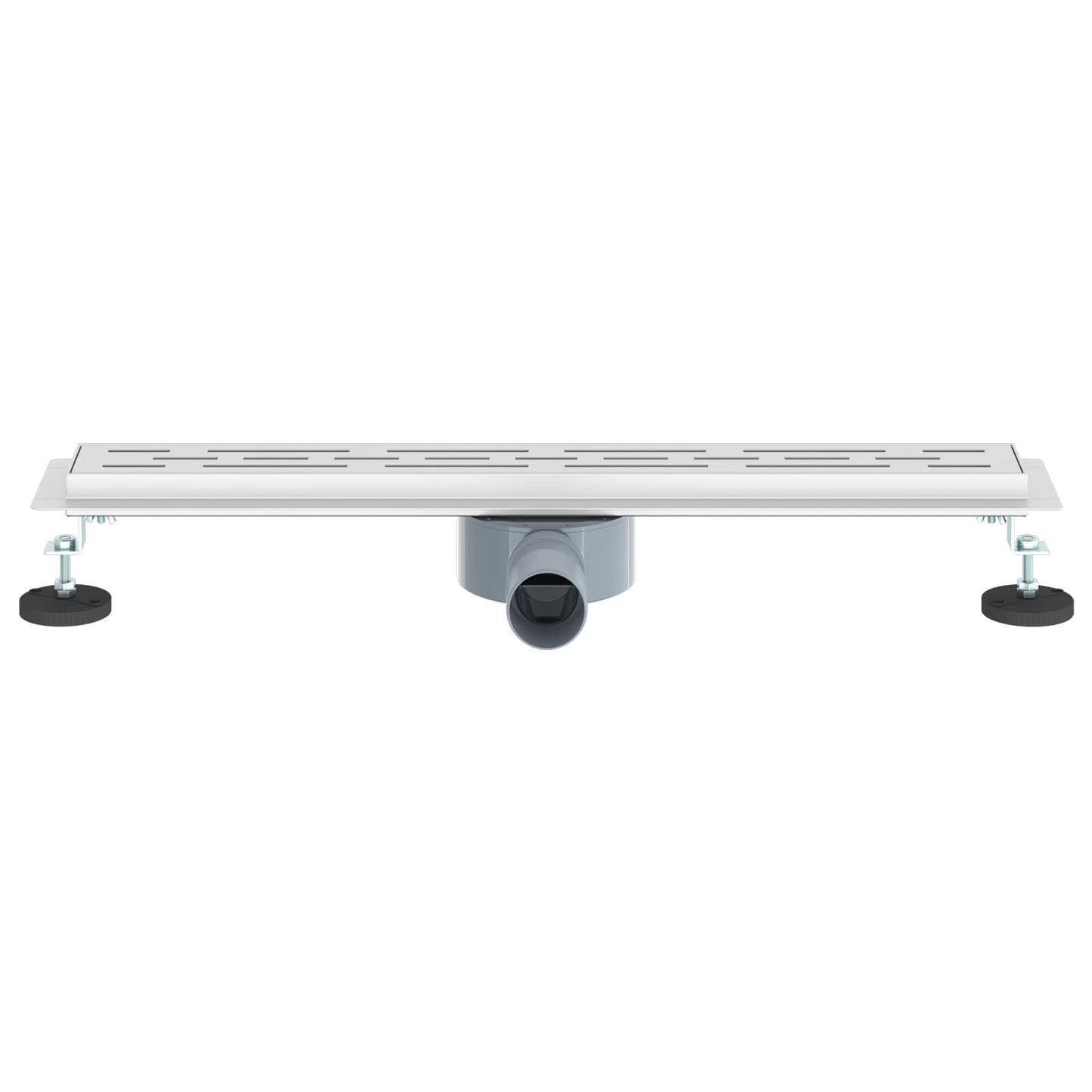 Duschabfluss im Liniendesign mit 360° Siphon Silber 60 cm