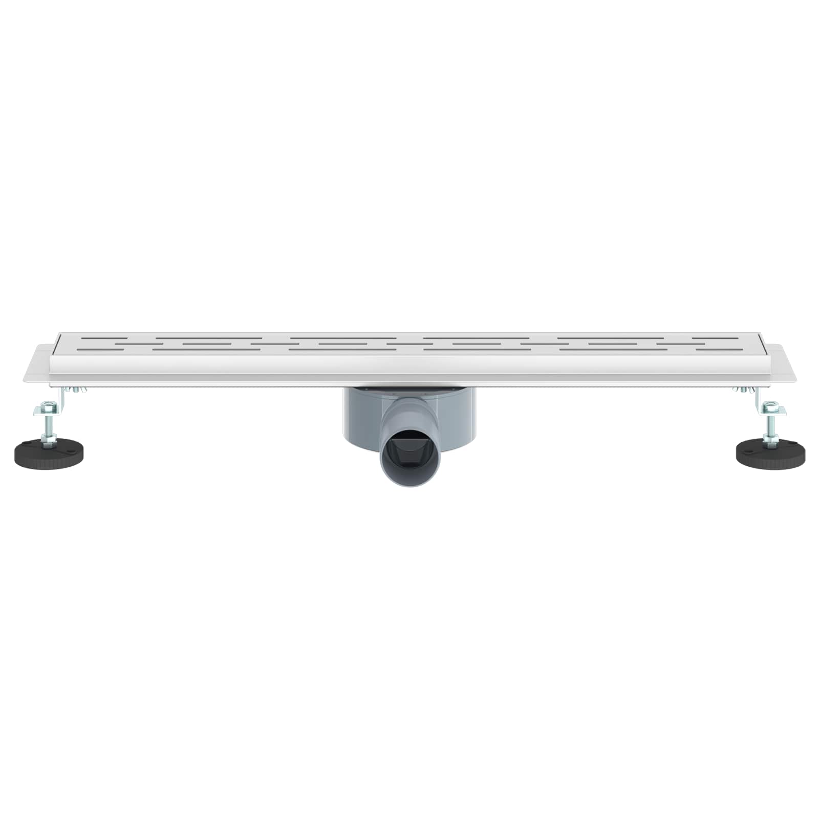 Duschabfluss im Liniendesign mit 360° Siphon Silber 60 cm