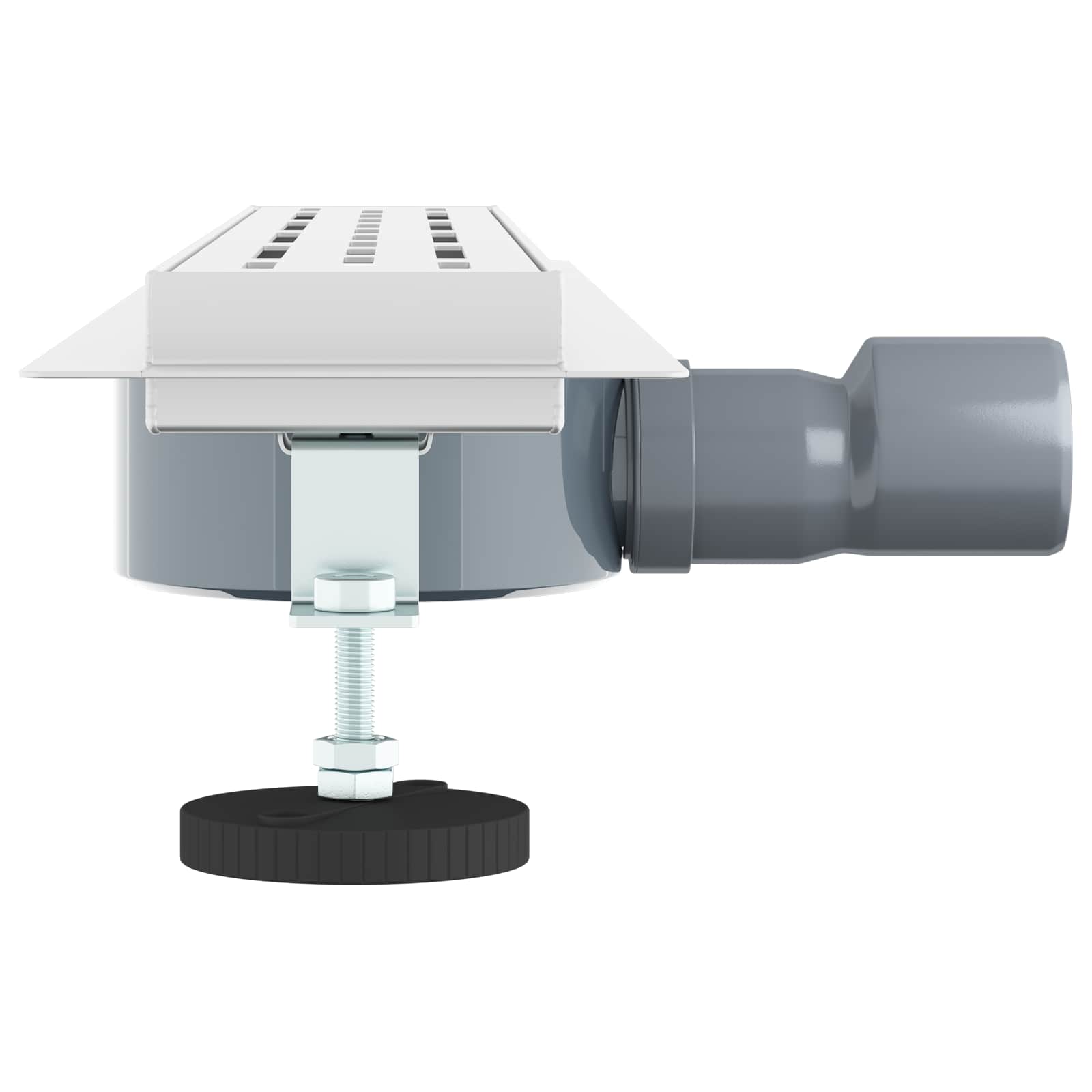 Duschabfluss im Liniendesign mit 360° Siphon Silber 60 cm