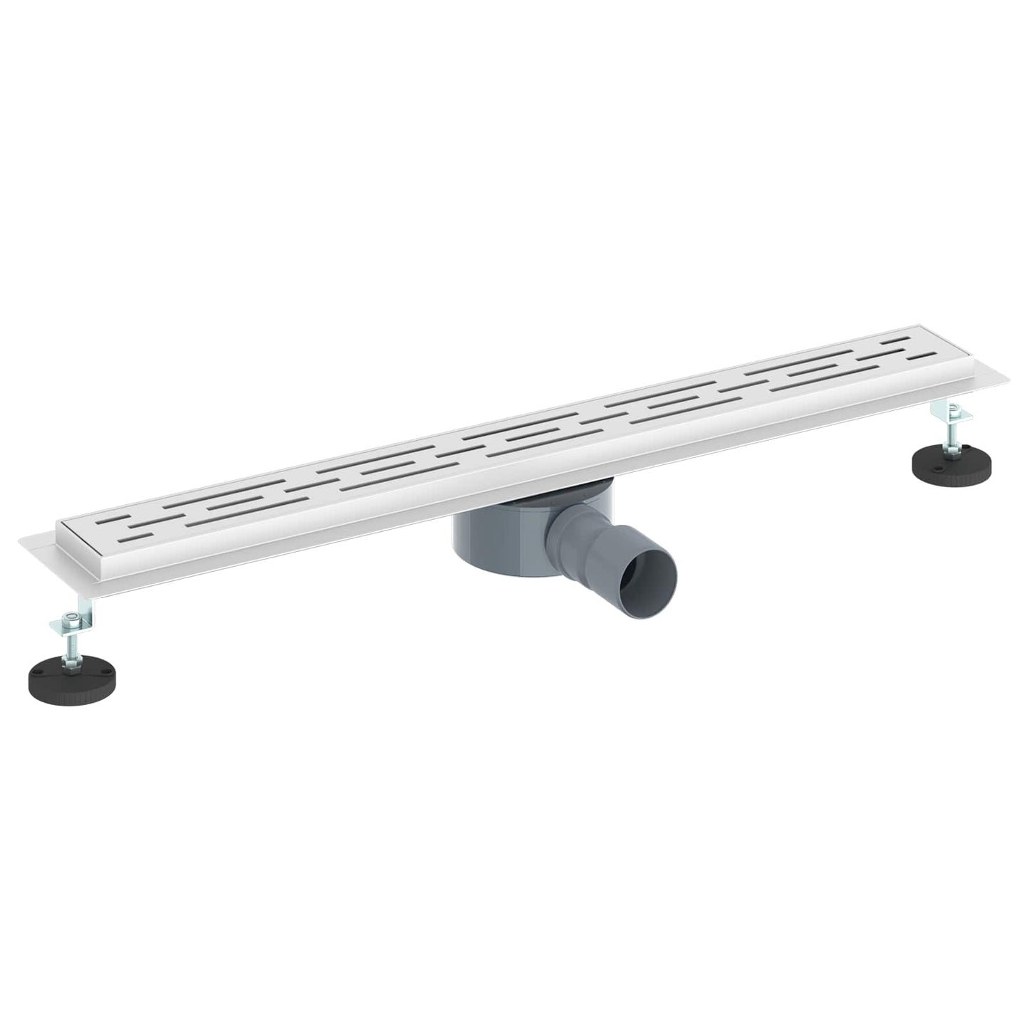 Duschabfluss im Liniendesign mit 360° Siphon Silber 70 cm