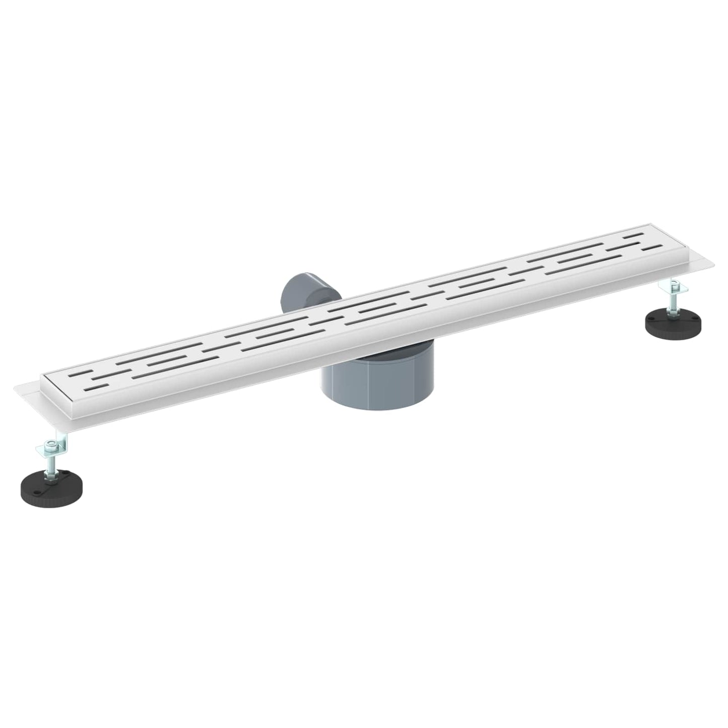 Duschabfluss im Liniendesign mit 360° Siphon Silber 70 cm